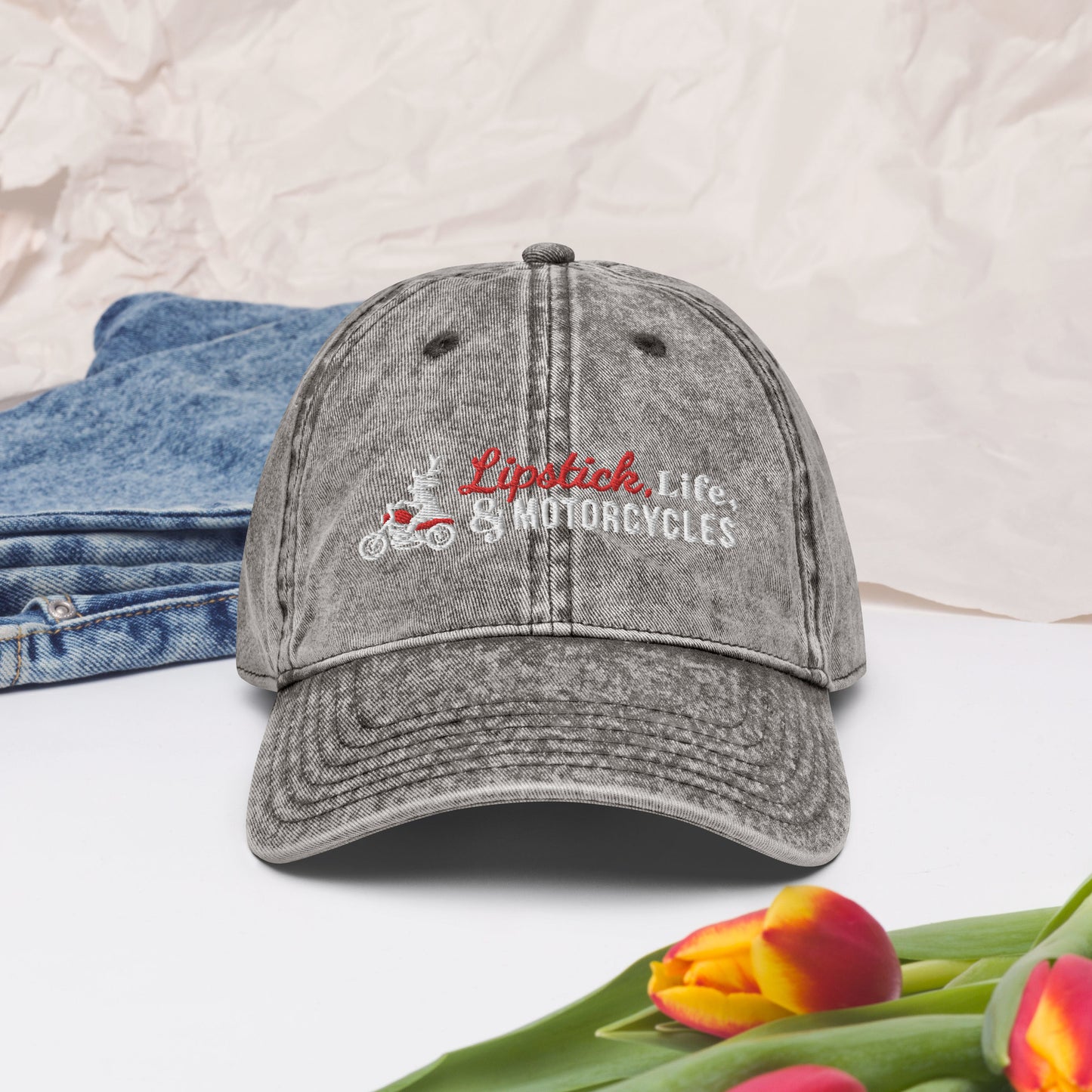 Lipstick, Life & Motorcycles Cap