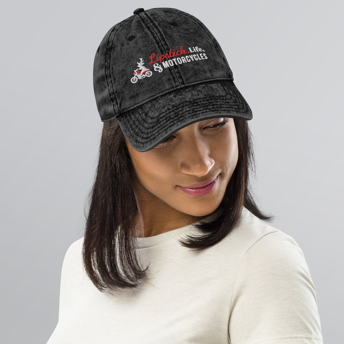 Lipstick, Life & Motorcycles Cap