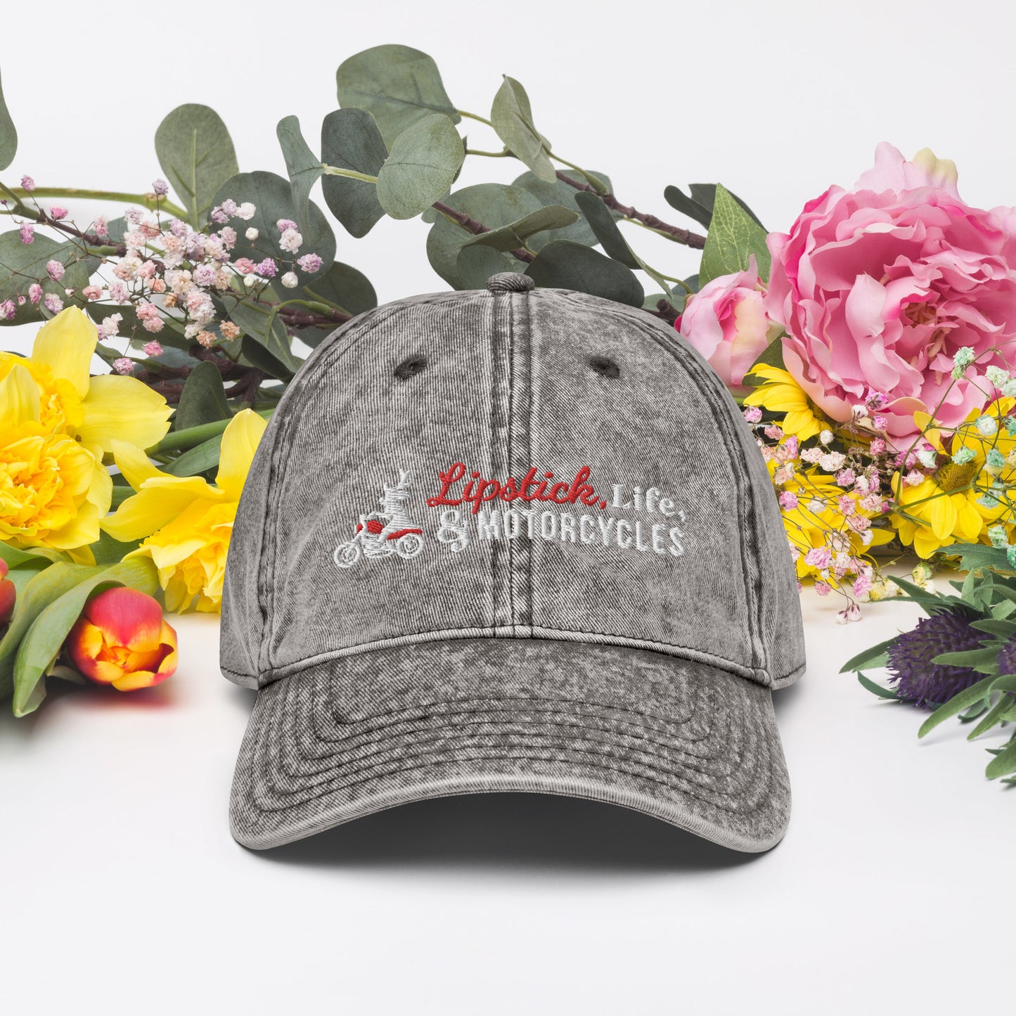 Lipstick, Life & Motorcycles Cap