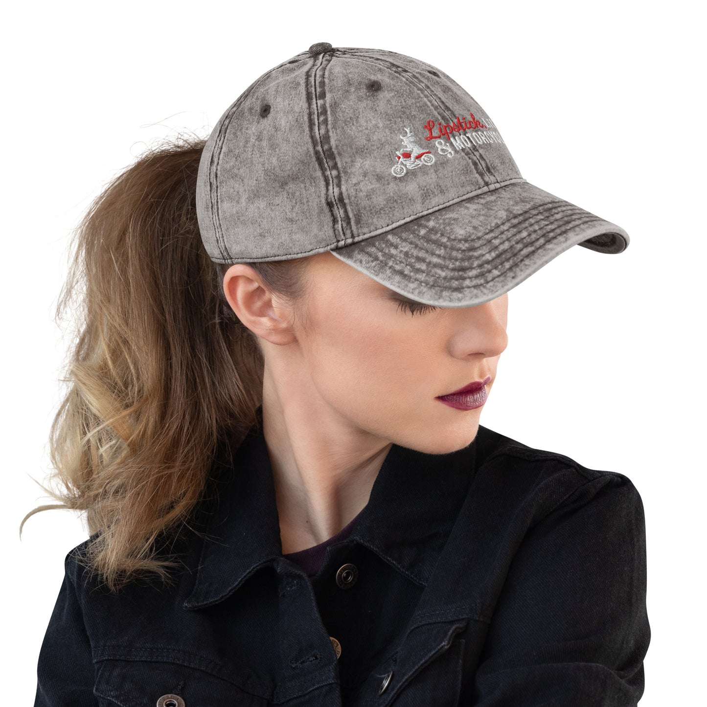 Lipstick, Life & Motorcycles Cap