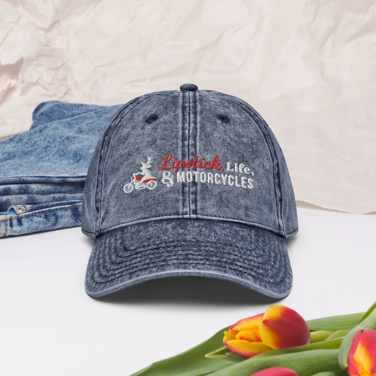 Lipstick, Life & Motorcycles Cap