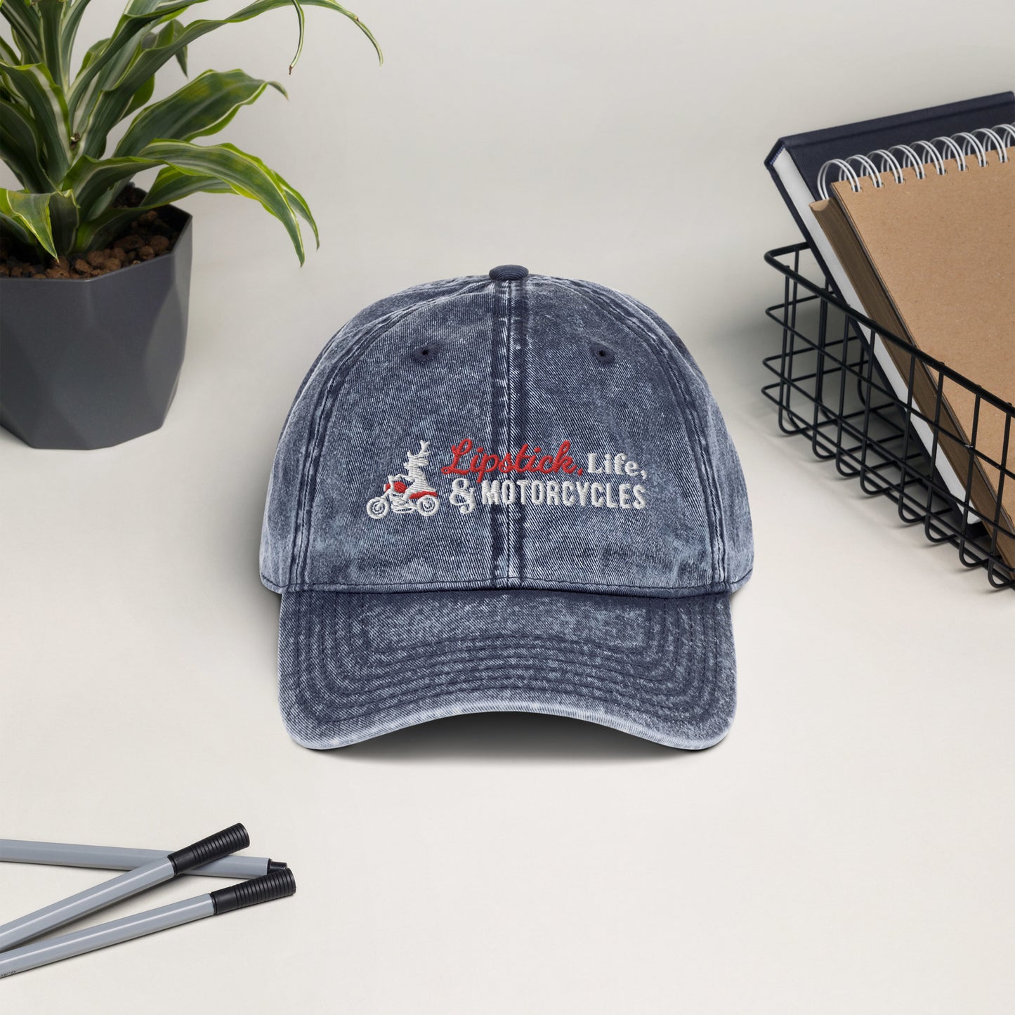 Lipstick, Life & Motorcycles Cap