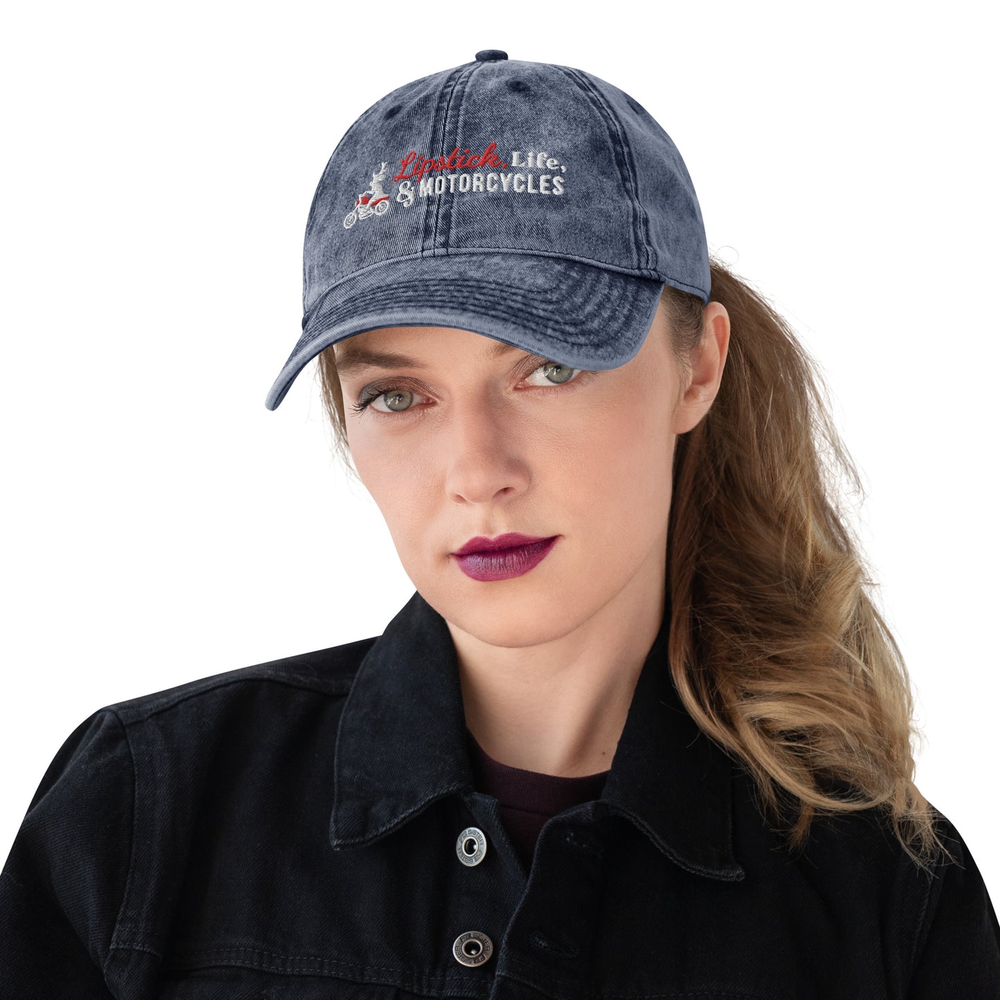 Lipstick, Life & Motorcycles Cap