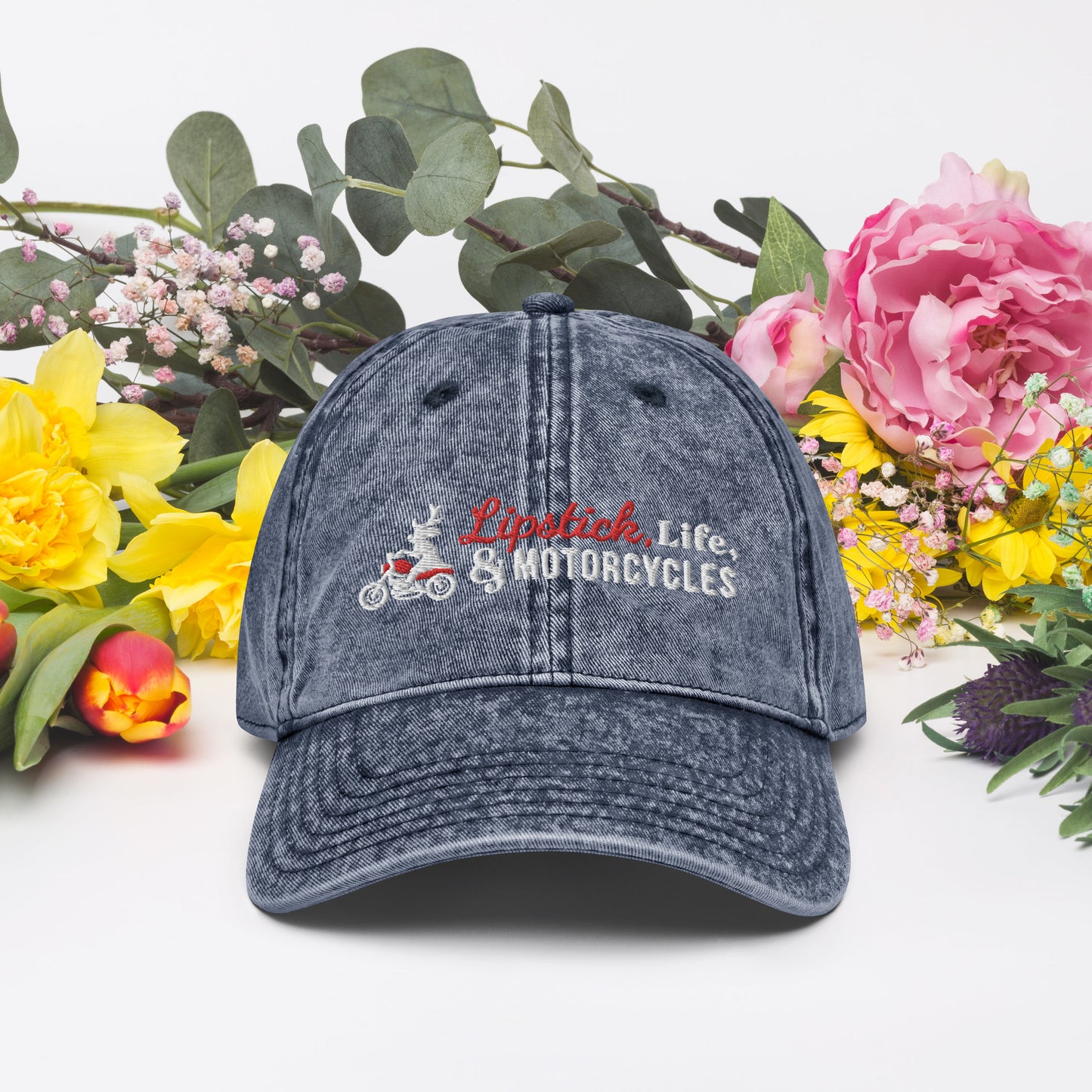 Lipstick, Life & Motorcycles Cap