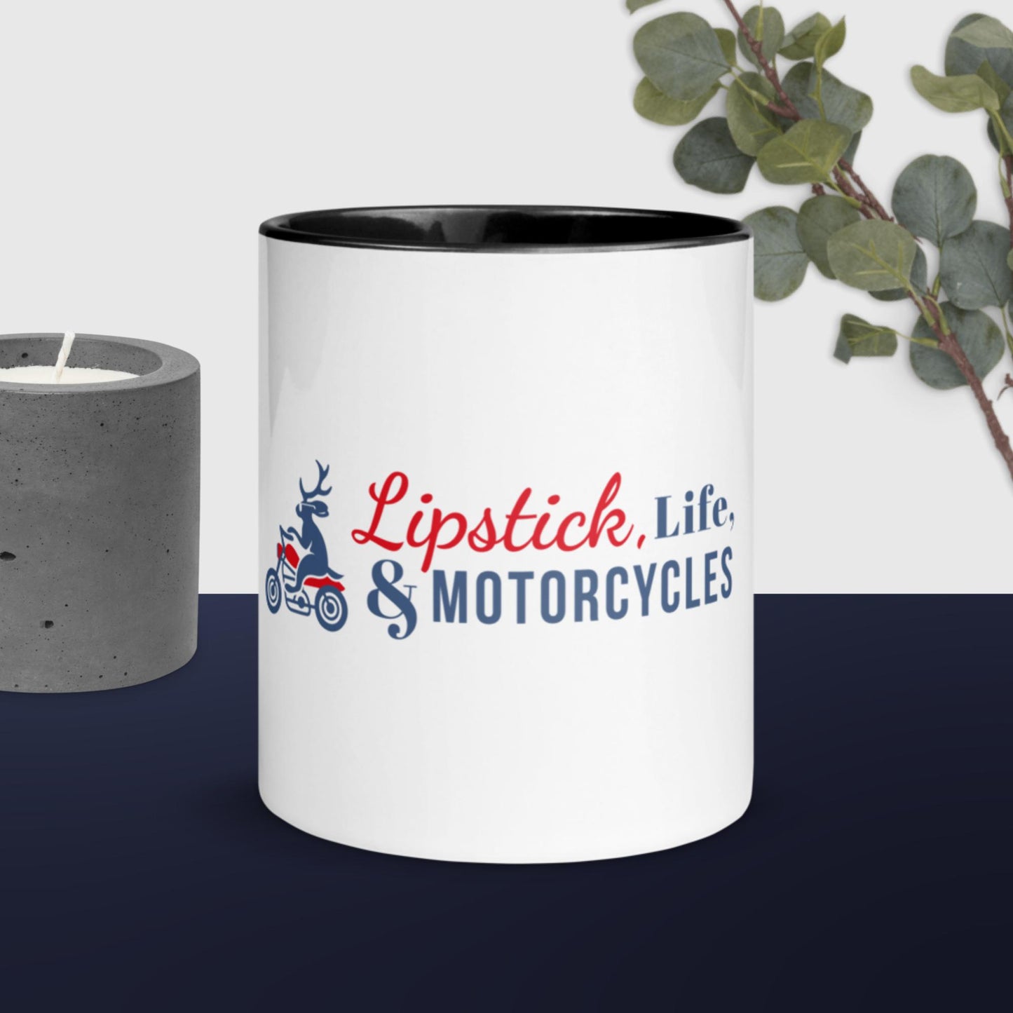 Lipstick, Life & Motorcycles Mug